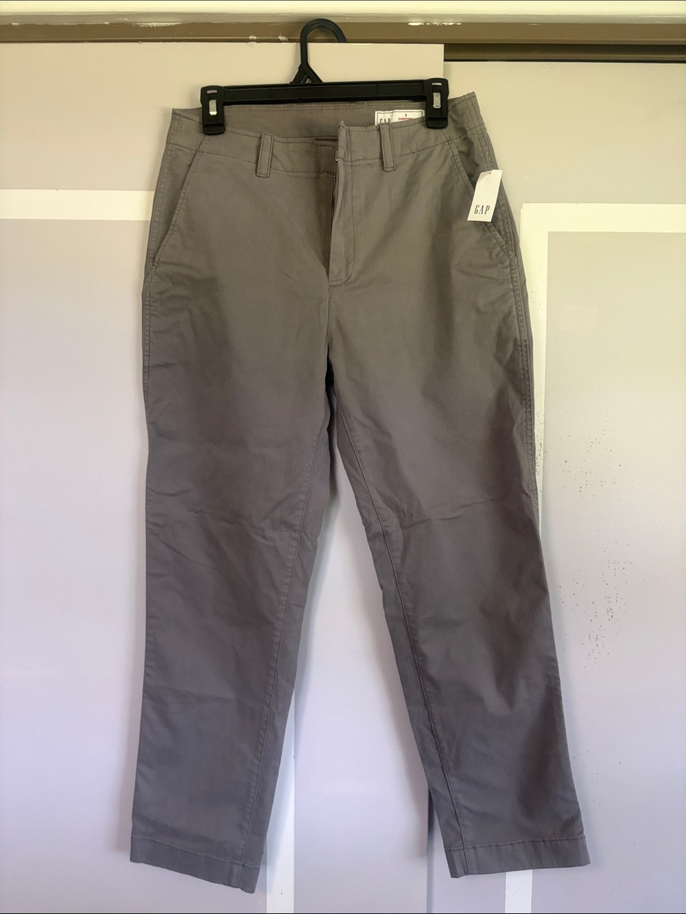 GAP Women's Gray Straight-Leg Trousers
